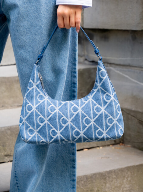 EMBLEM AOP DENIM SHOULDER DENIM