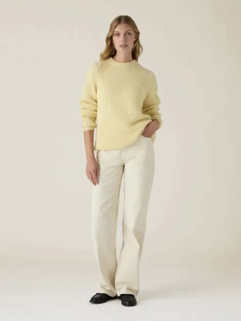 ALPACA BLEND RAGLAN SWEATER YELLOW