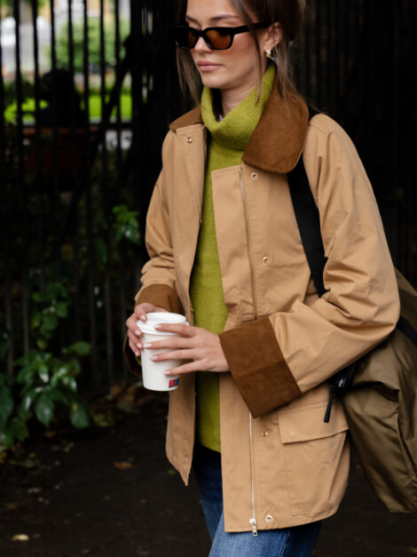 ANASTACIA CORD JACKET DARK TAN