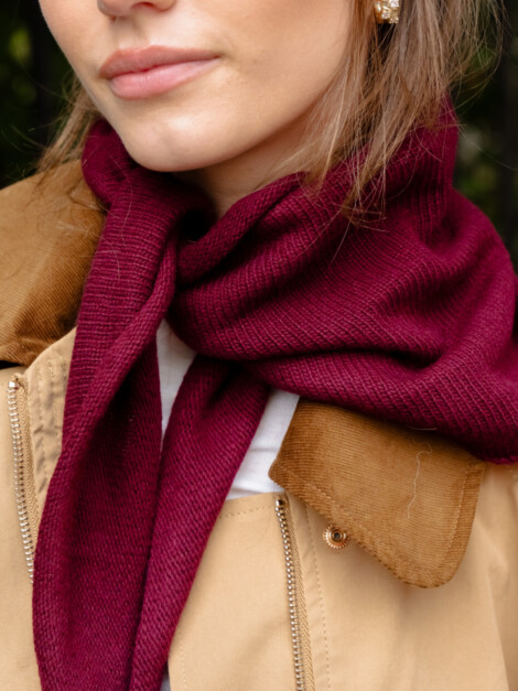 MISTY KNIT SCARF WINE