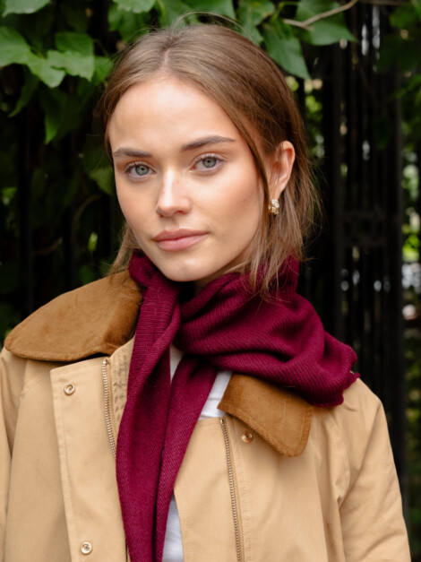 MISTY KNIT SCARF WINE
