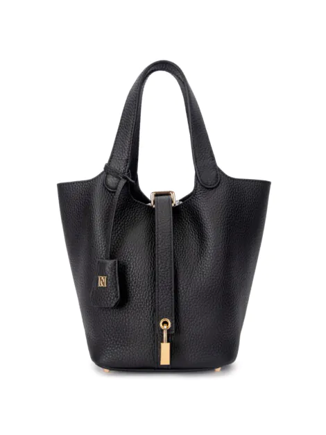 LEATHER BUCKET BAG MINI BLACK