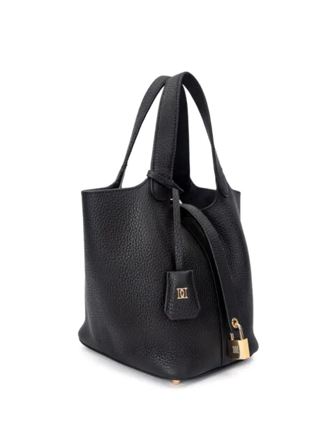 LEATHER BUCKET BAG MINI BLACK