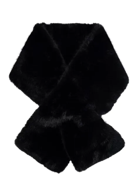 FAUX FUR MINK SCARF BLACK