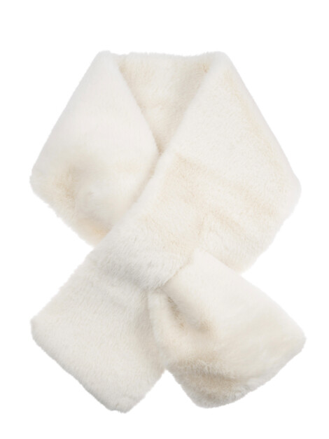 FAUX FUR MINK SCARF OFF WHITE