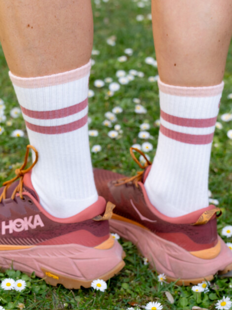 OSLO CREW SOCKS WHITE/PEONY