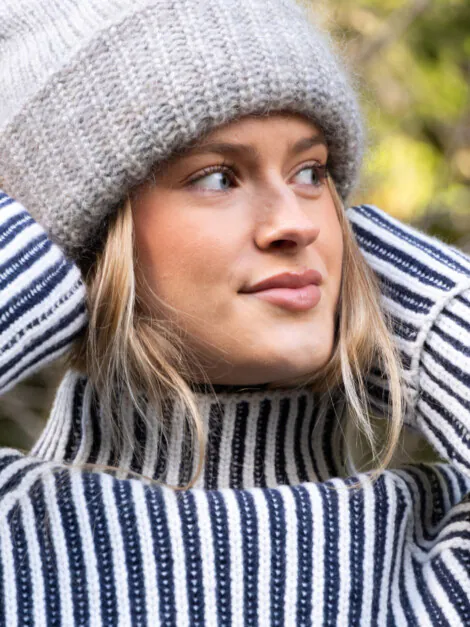 OMA BEANIE LIGHT GREY MELANGE