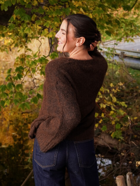 LIMITED EDITION NELLA FLUFFY KNIT MOCCA
