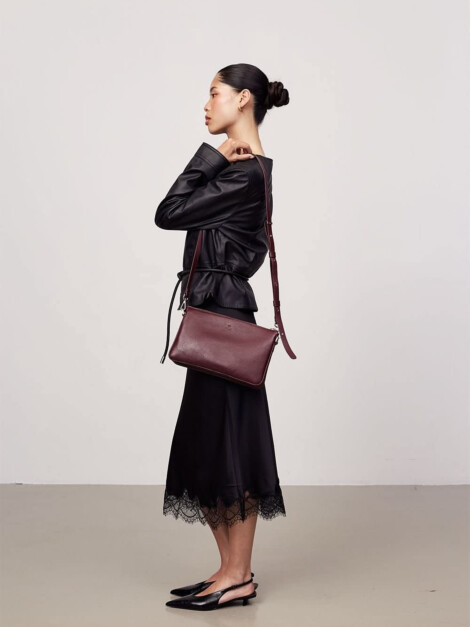 CORMORANO SHOULDER BAG NOOR BURGUNDY