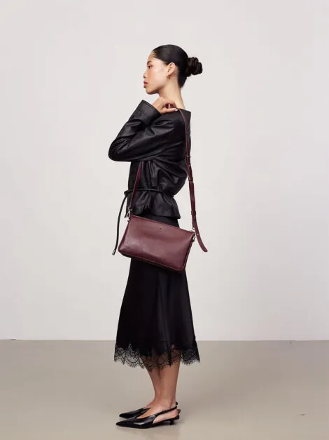 CORMORANO SHOULDER BAG NOOR BURGUNDY