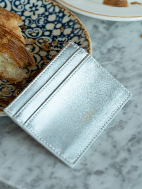 DARK CARDHOLDER NAPPA SILVER METALLIC