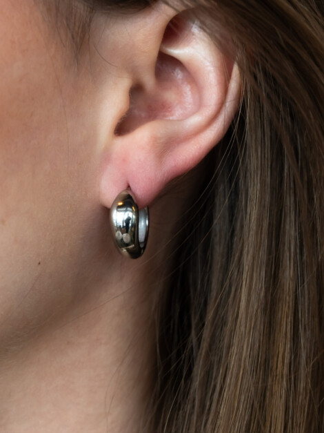 Fat hoop small silver
