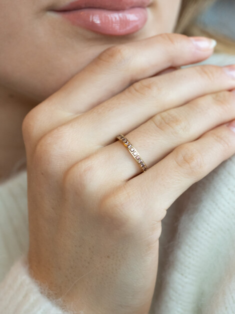 CRYSTAL RING DUSTY ROSE