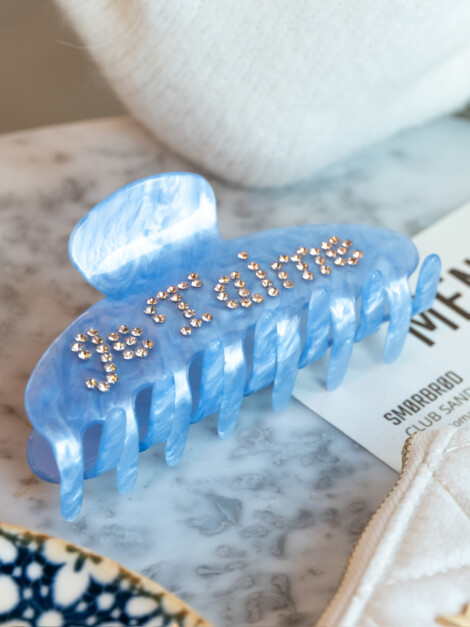 TEXT HAIR CLAW &quot;JE T`AIME&quot; IBIZA BLUE