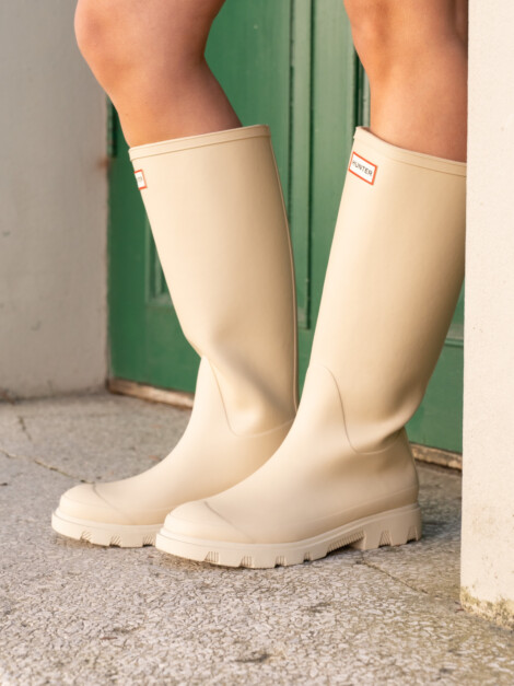 HUNTER DOWNPOUR TALL BOOT GRAVEL