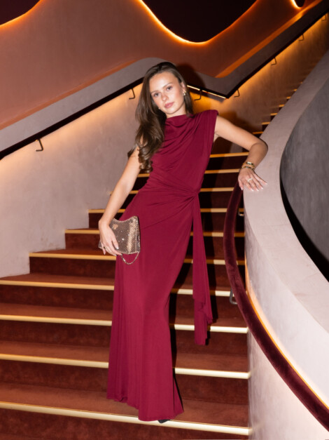 BIANCA LONG DRESS BURGUNDY