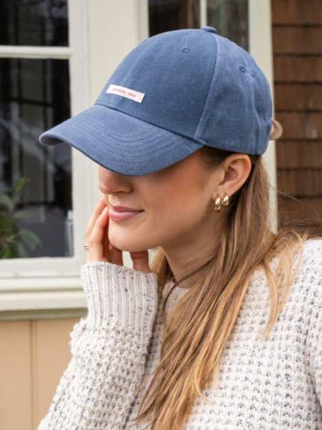 WAXED COTTON CAP FADED NAVY/PATCH