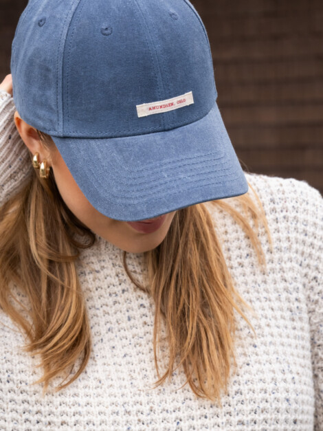 WAXED COTTON CAP FADED NAVY/PATCH