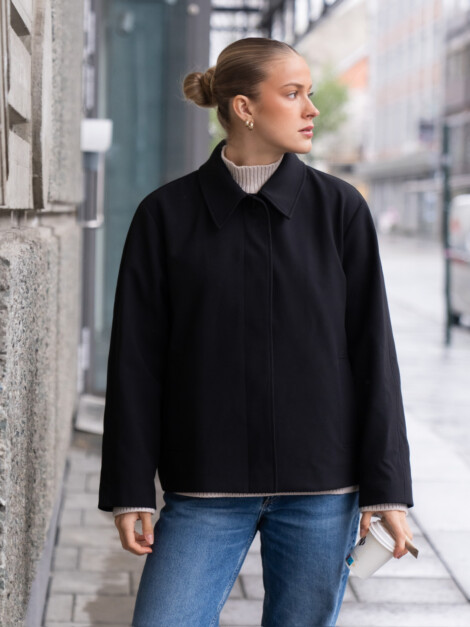 SCUBA CREPE JACKET BLACK