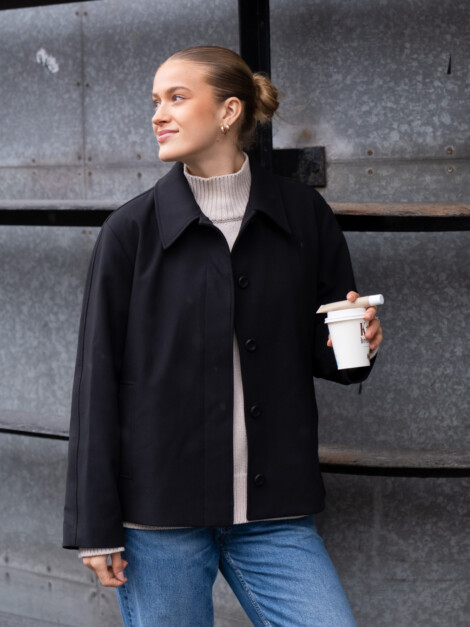 SCUBA CREPE JACKET BLACK