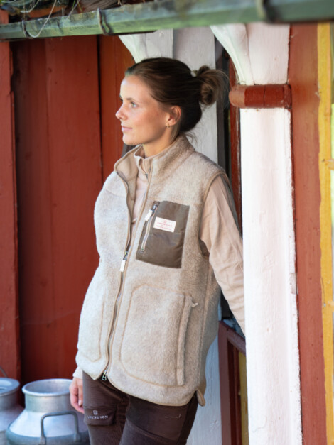 HEROES WOOL FLEECE VEST NATURAL