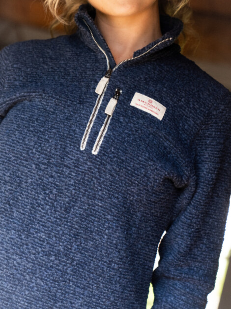 HUT HALF ZIP FADED NAVY