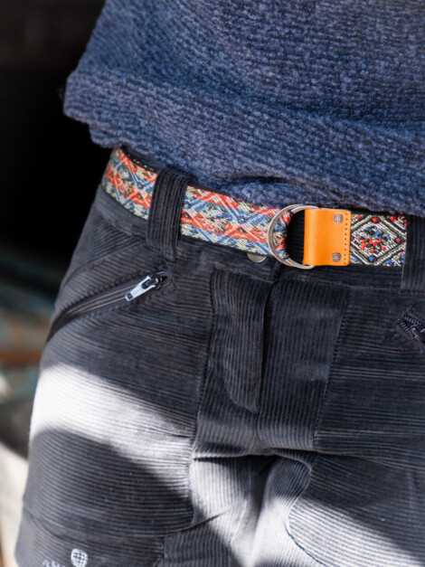 WOVEN BELT FADED NAVY/PATTERN