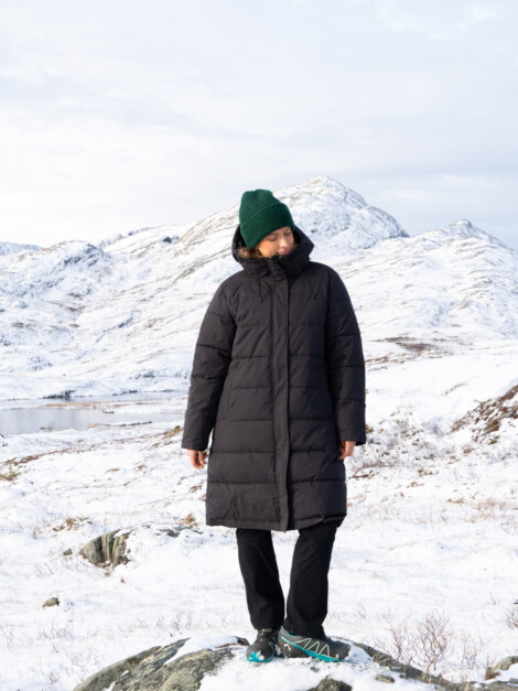HOODED PUFFER COAT BLACK