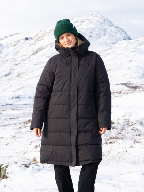 HOODED PUFFER COAT BLACK