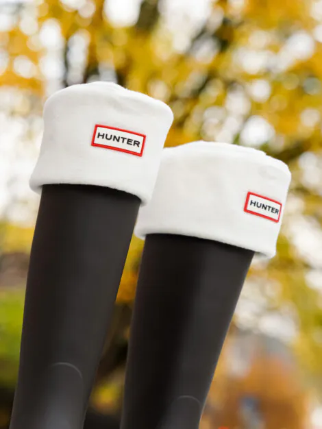 FLEECE TALL BOOT SOCK HUNTER WHITE