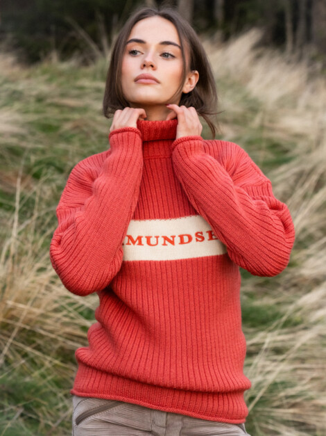 HEROES SKI TURTLE NECK WEATHERED RED/NATURAL