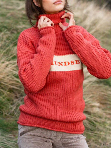HEROES SKI TURTLE NECK WEATHERED RED/NATURAL