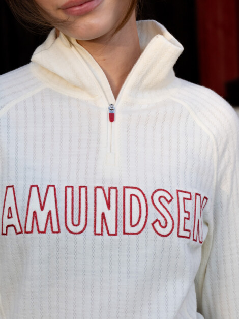 HERO’S HALF ZIP NATURAL/LOGO