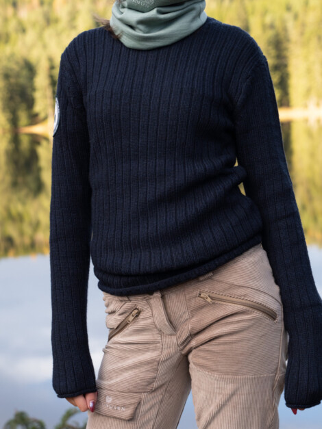 ROALDA ROLL NECK FADED NAVY
