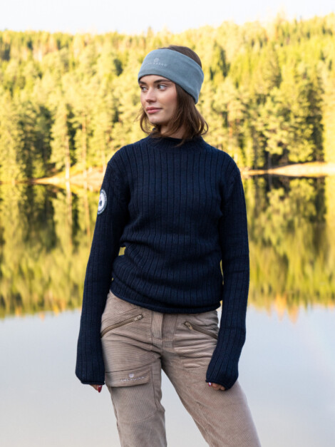 ROALDA ROLL NECK FADED NAVY