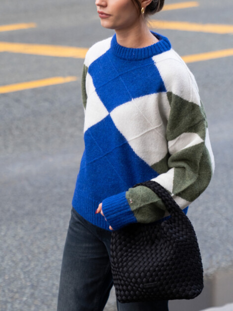 ALPACA BLEND ARGYLE COBALT