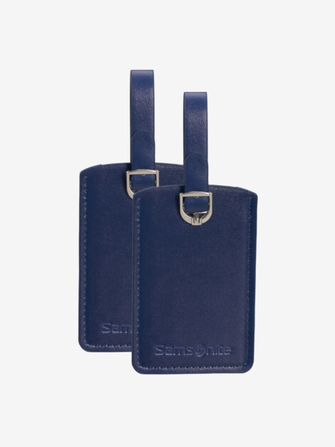 RECTANGLE LUGGAGE TAG BLUE x2