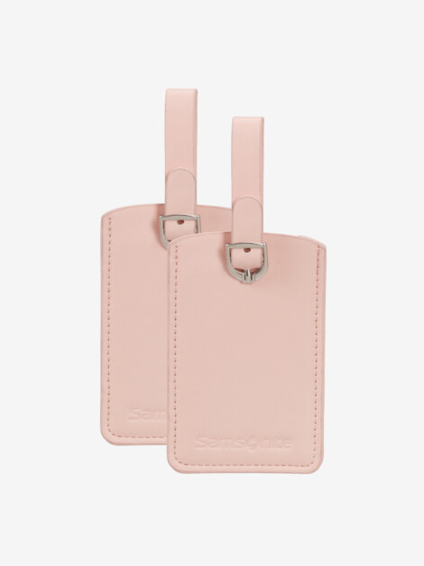 SAMSONITE RECTANGLE LUGGAGE TAG PINK x2