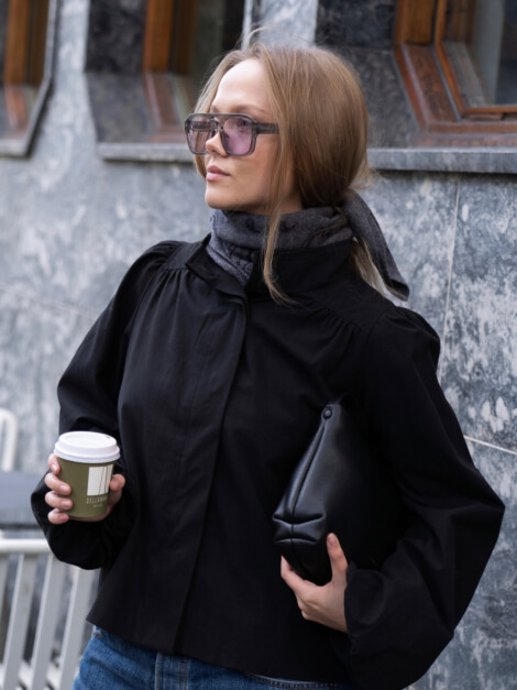 TIRSA TWILL JACKET BLACK