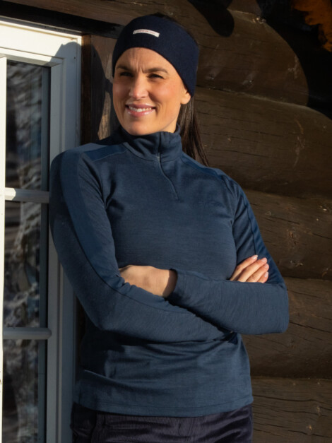 5MILA HALF ZIP FADED NAVY