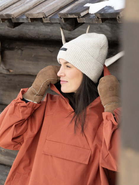 WOOL MELANGE BEANIE EGRET