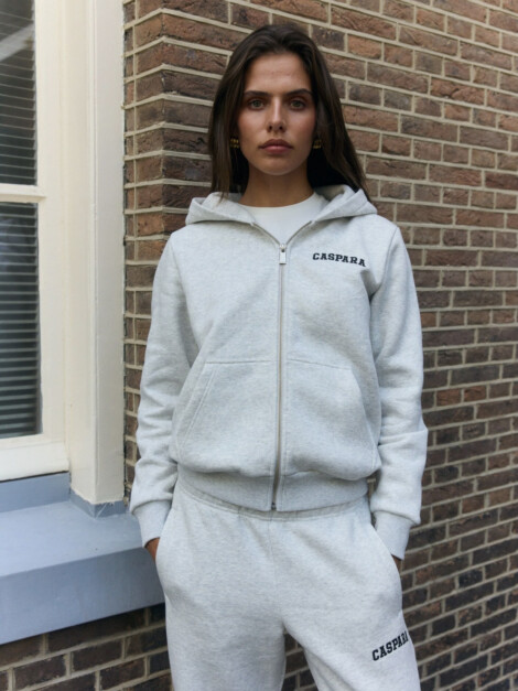 W. ALL-STAR ZIP HOODIE GREY MELANGE/BLACK