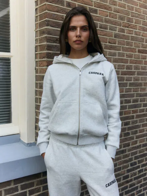 W. ALL-STAR ZIP HOODIE GREY MELANGE/BLACK