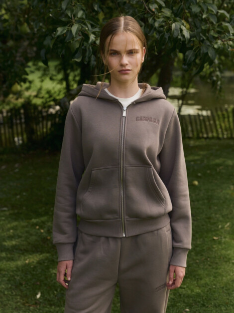 W. ALL-STAR ZIP HOODIE WALNUT