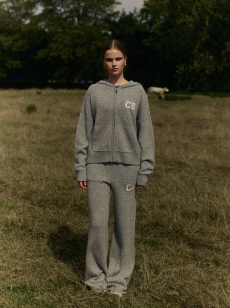 W. WOOLKNIT ZIP JACKET GREY