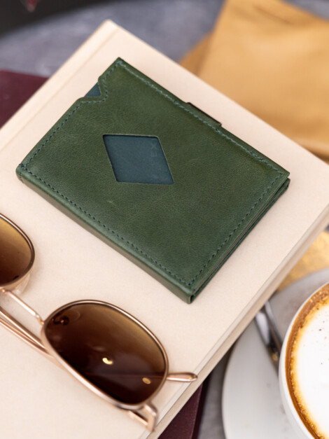 EXENTRI LEATHER WALLET GREEN