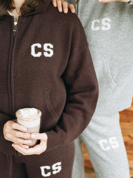 W. WOOLKNIT ZIP JACKET COCOA BEAN