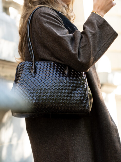 SALERNO HANDBAG BOOKE DARK BROWN