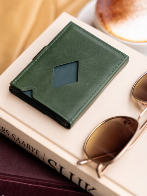 EXENTRI LEATHER WALLET GREEN