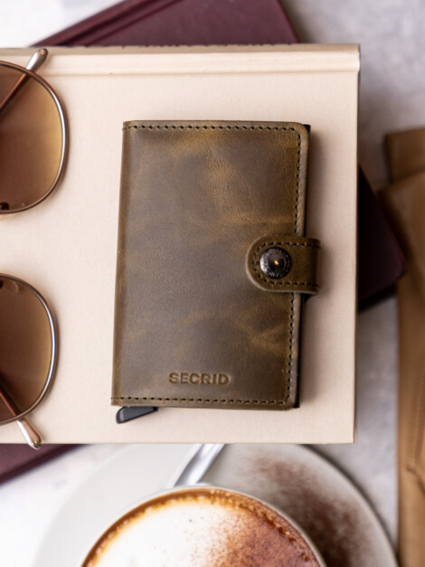 MINIWALLET VINTAGE OLIVE-Black
